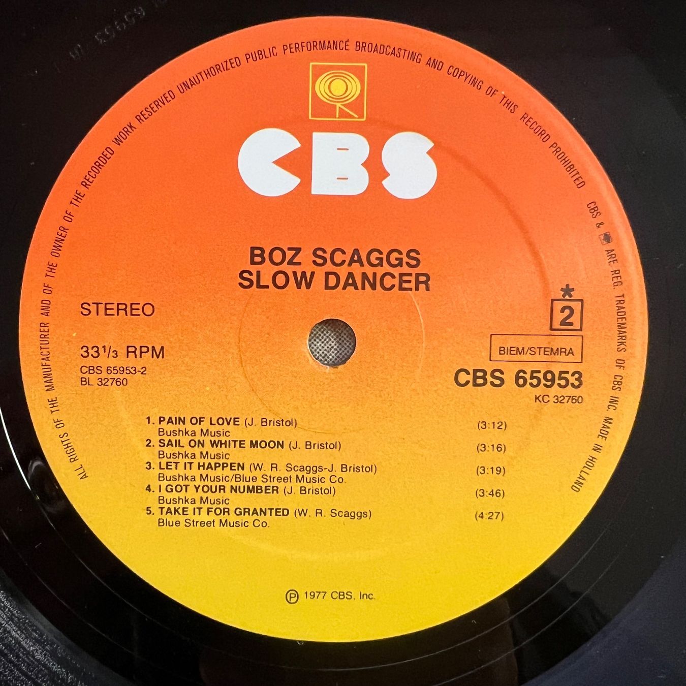Schallplatten: Boz Scaggs - Slow Dancer / NL-Press. 1977 – Gebraucht aus Gais von soundcave57 4