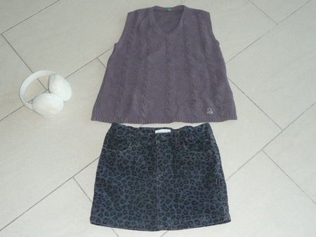 Gilet / Jupe und Ohrwärmer