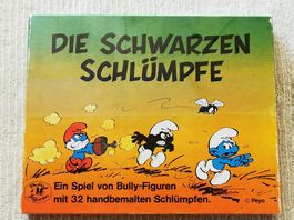 Die schwarzen Schlümpfe 1975 Peyo Brettspiel Bully Figuren