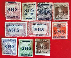 Lot de timbres SHS - Royaume de Croatie!