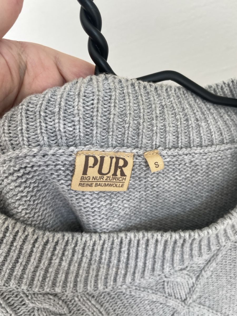 Maglioni & Felpe: Grauer PUR Zopfstrickpullover Gr. S, reine Baumwolle – Usato da Adliswil venduto da sel_s6cw 2
