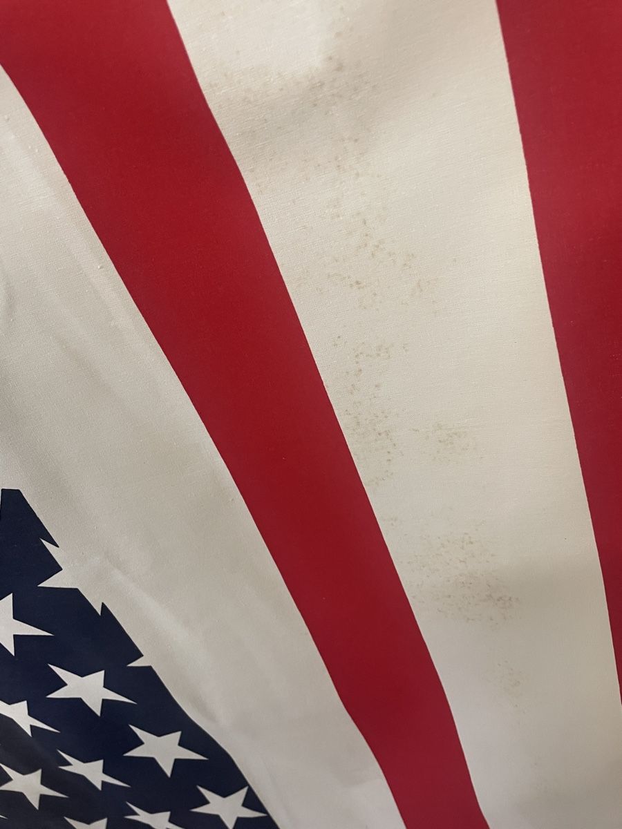 Stoffe: Stoffrolle USA Flaggen Muster mit Sternen – Gebraucht aus Gelterkinden von highfligh 1