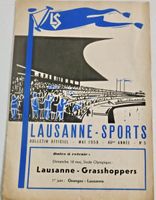 Lausanne Sports LS Vintage Matchprogramm Bulletin 1958