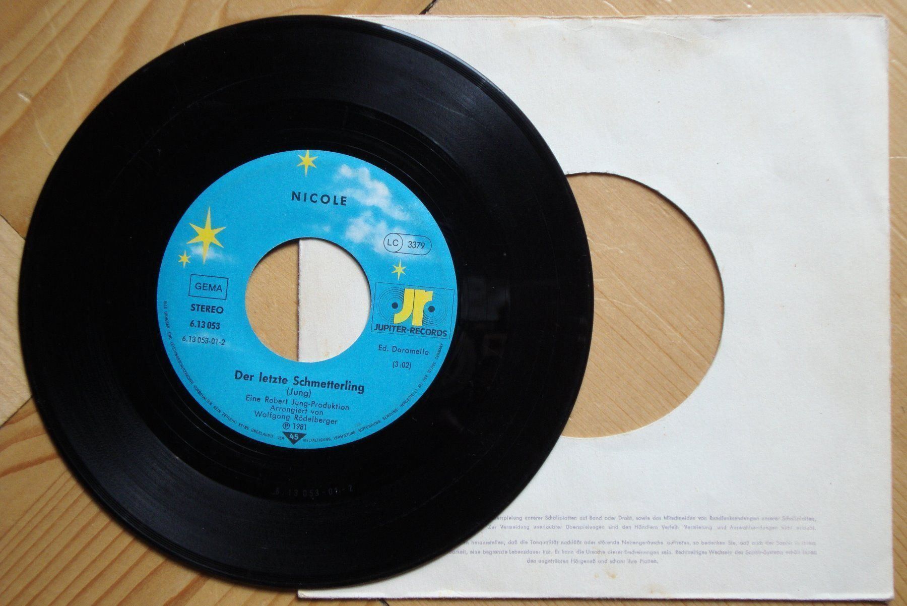Schallplatten: NICOLE - DER LETZTE SCHMETTERLING – Gebraucht aus Bern von Uli_10_11 1
