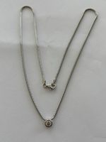 Halskette Weissgold 750 mit Diamant,0,33 ct guter Zustand