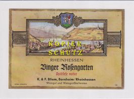 Etikette - Binger Rosengarten (Spätlese natur) /bd
