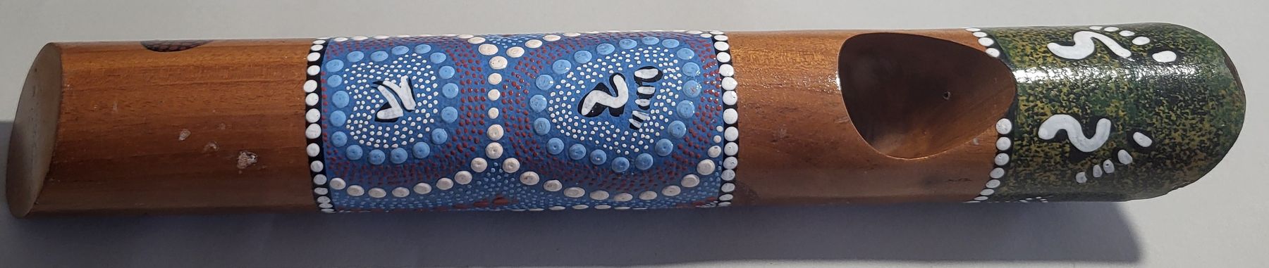 Portabottiglie: Porte-bouteille en bois décor aborigène – Usato da Montet (Glâne) venduto da Koada2 1
