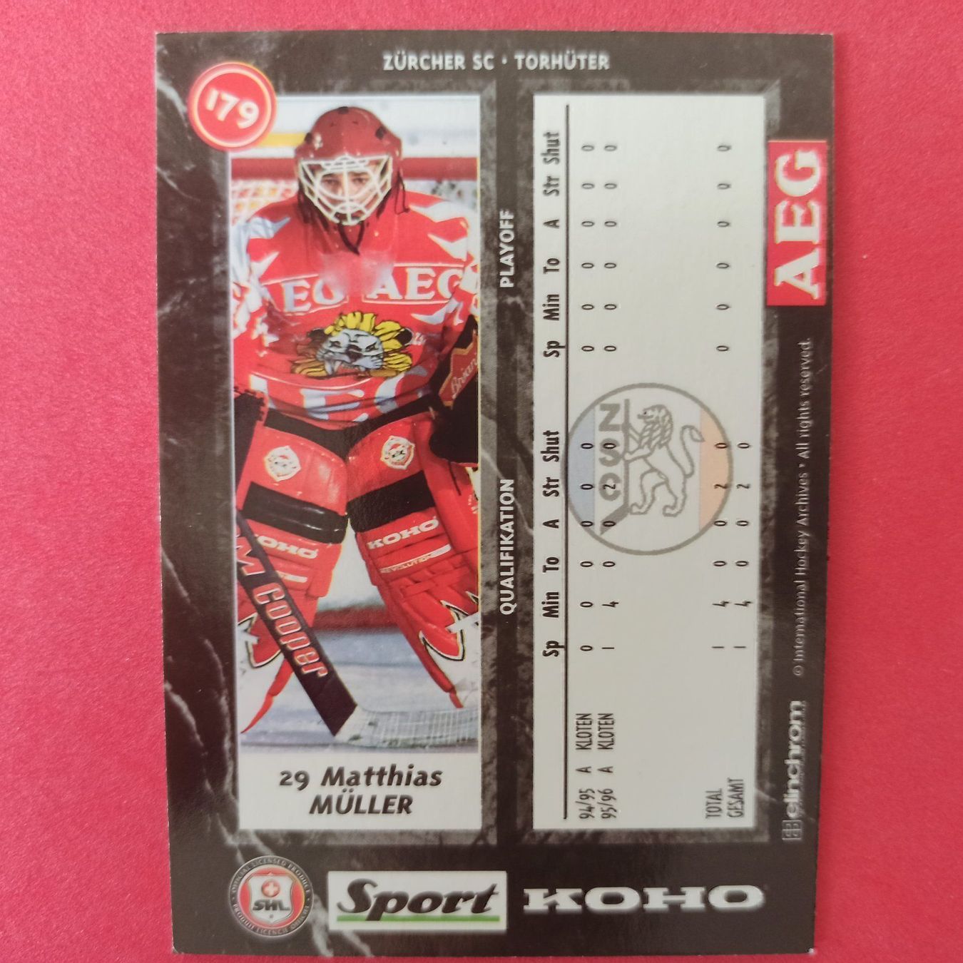 Sammelbilder & Trading cards: Matthias Müller - ZSC CARD - 1996/97 – Gebraucht aus Dübendorf von kb86_MOVIE 1