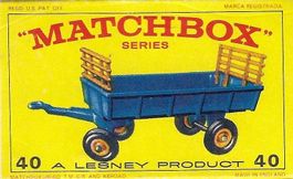 Matchbox Nr. 40 (New) Hay Trailer 1968