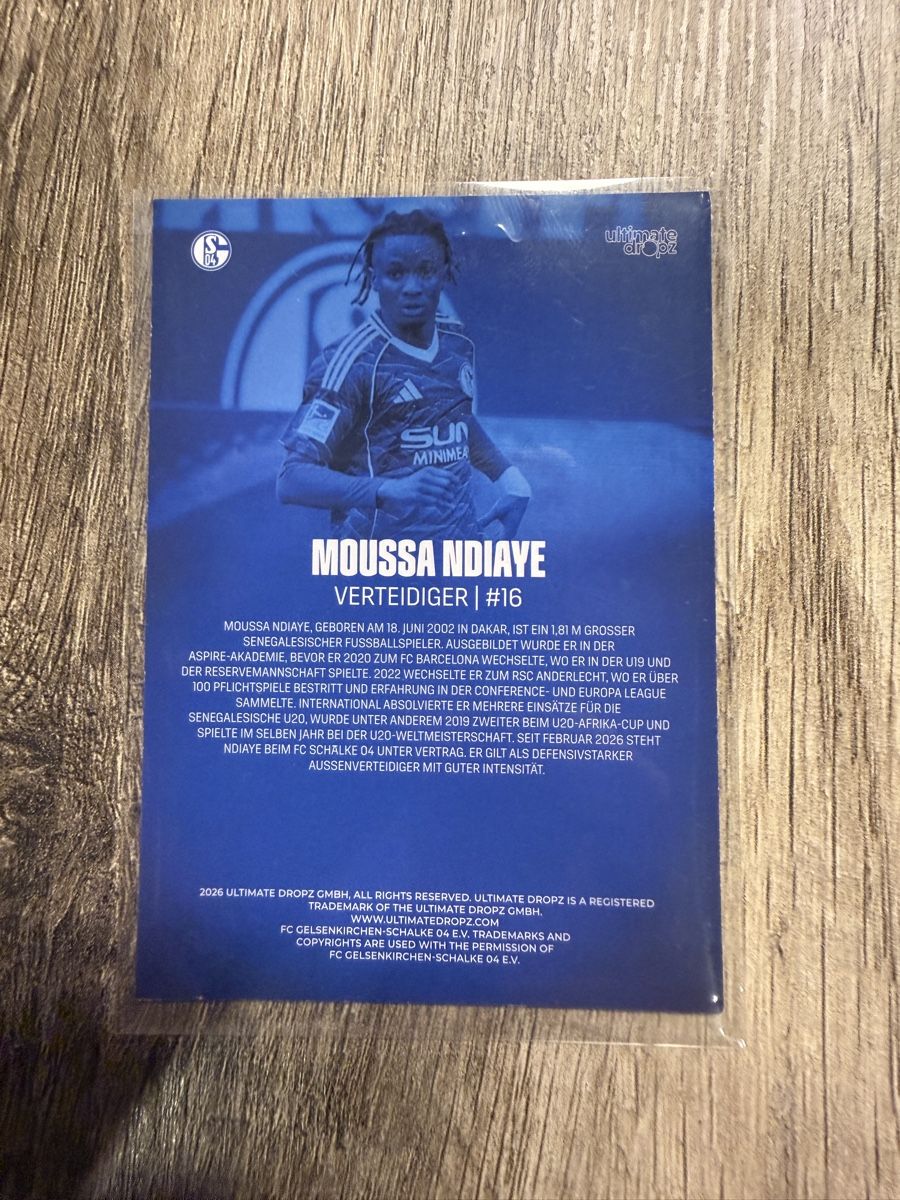 Sammelbilder & Trading cards: Moussa Ndiaye Schalke 04   48/50 – Neu (gemäss Beschreibung) aus Koblenz von Maestro_TCG 1