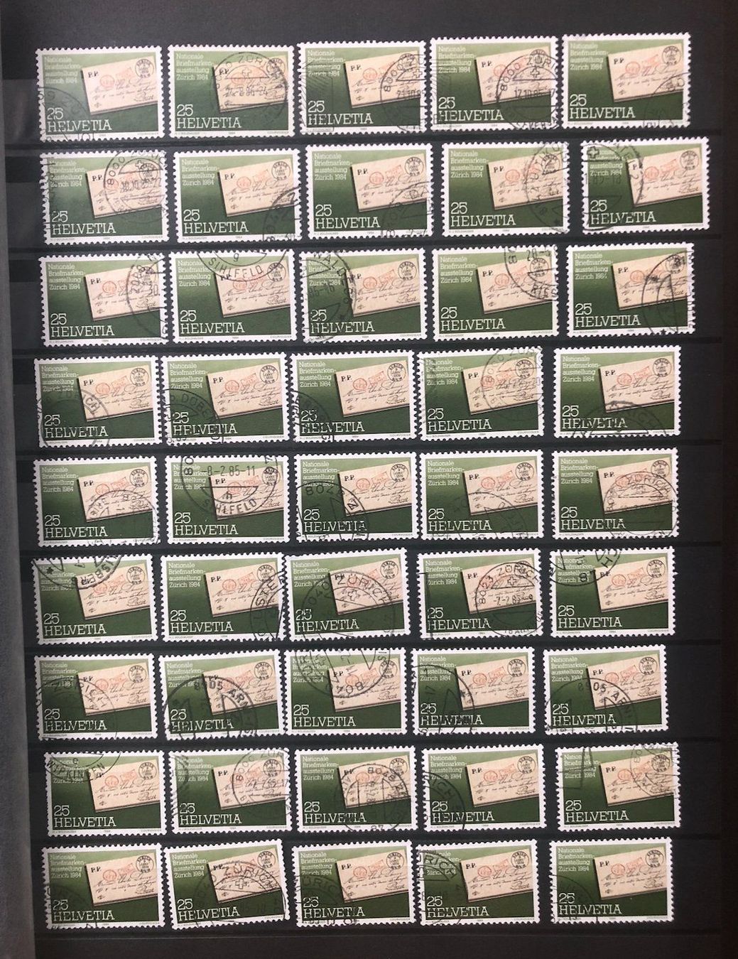 Tutti i francobolli: Nr.705 mit Stempel 45 Stück – Usato da Aarau venduto da Billa007