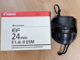 Canon EF 24mm f/1.4 L II USM Objektiv in Top Zustand