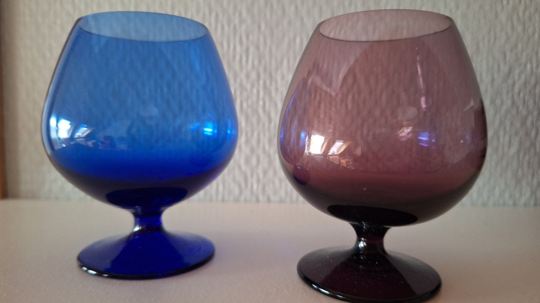 Gläser: 2 Vintage Gläser farbig ,  Cognac oder Brandy  Schwenker – Gebraucht aus Dornach von majo8689 2