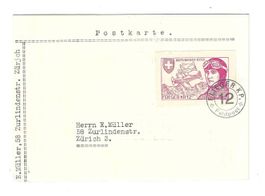 Flieger Nr. 73/2 auf Postkarte !!  Katalog Fr. 200.-