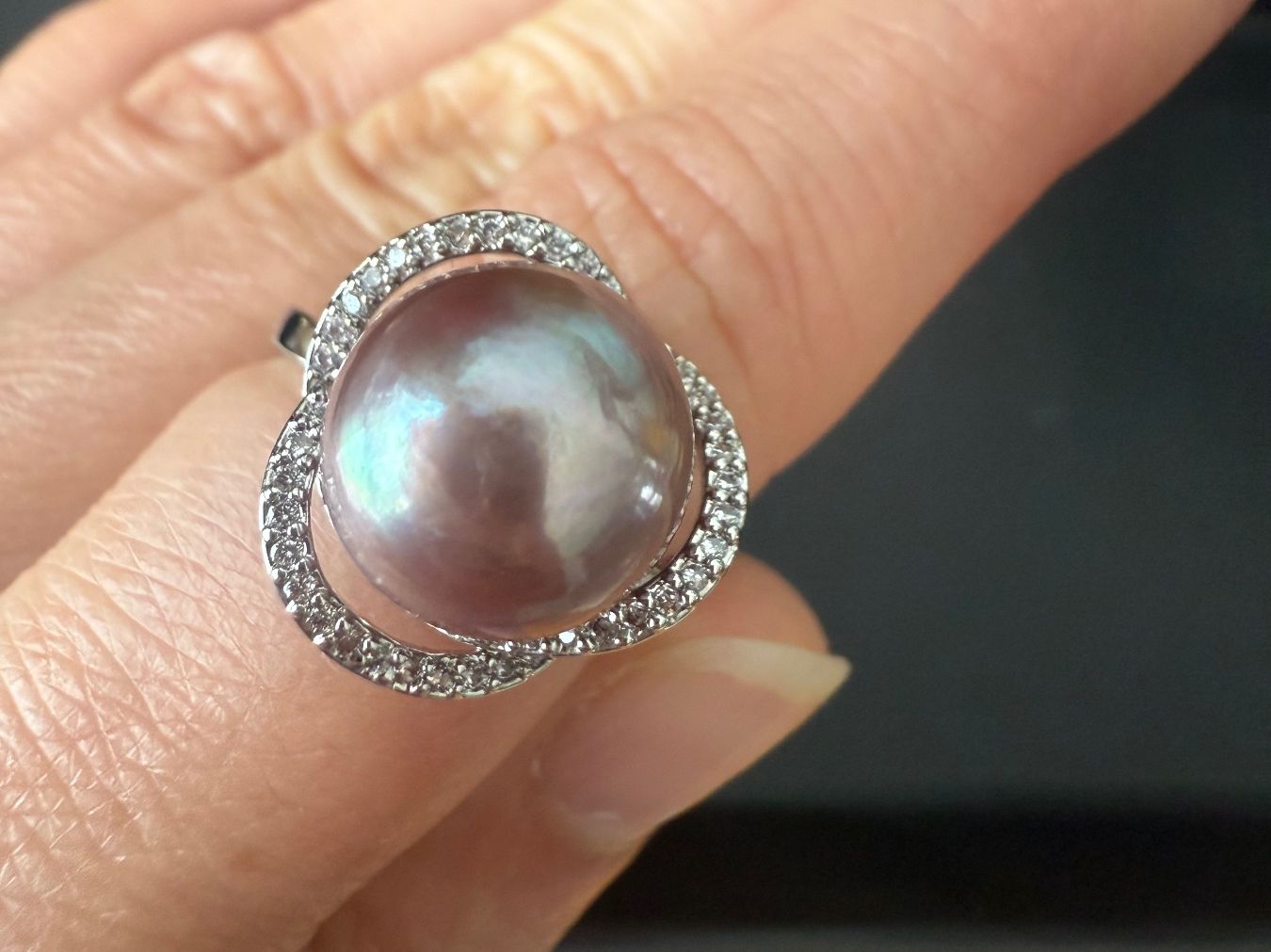 Perle (finte): Traumhaftelila Echte Edison Süsswasserperle Ring – Nuovo (secondo la descrizione) da St. Gallen venduto da Ammora