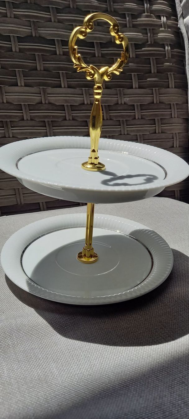 Rosenthal Piatti di portata: Etagère ROSENTHAL 2stöckig – Usato da Luzern venduto da Brokiland