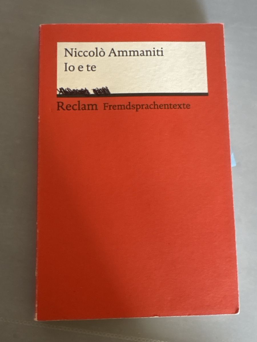 Bücher: Io e te von Niccolò Ammaniti  – Gebraucht aus Bern von anni2213