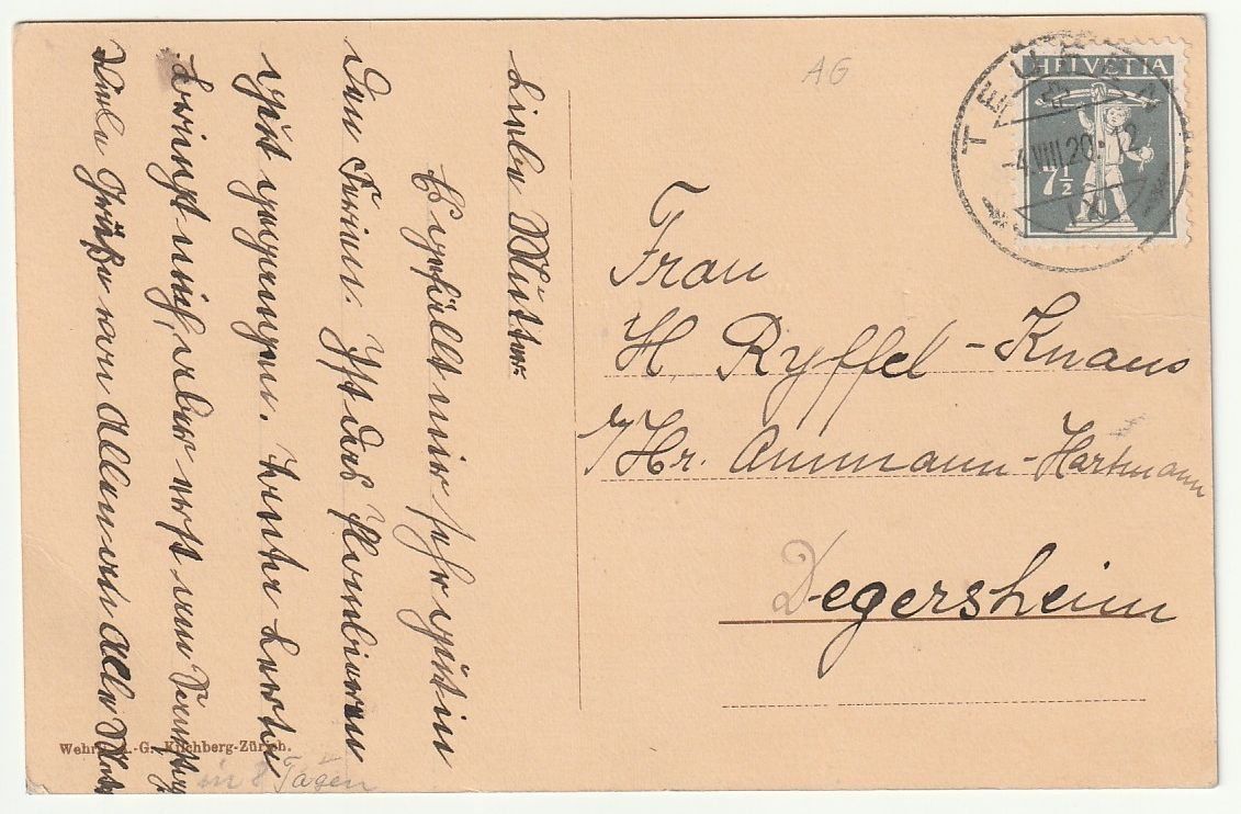 Cartoline postali: AK Aargauisches Bauernhaus 1920 – Usato da Fislisbach venduto da Zigzag12 1