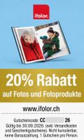 20% Ifolor Gutschein auf Fotos und Foto Produkte 30.09.26