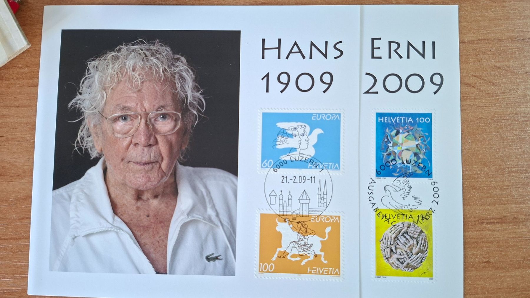 Alle Briefmarken: CH1297 - Hans Erni, Combifolder no 9 – Gebraucht aus Trélex von Phil_Albert