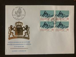 Schweiz 1966 S-Stempel+Brief niederländische Ausstellung 4er
