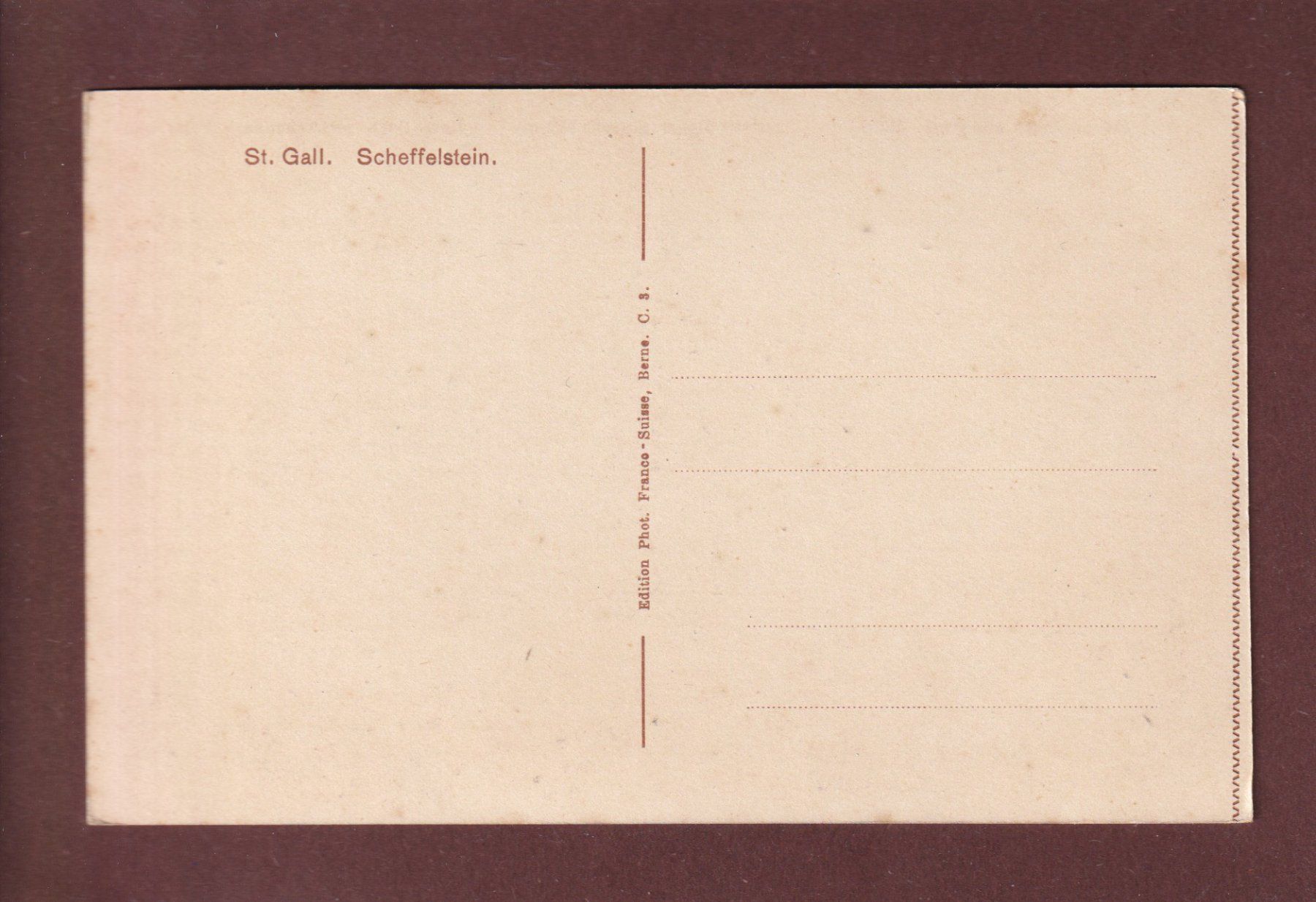 Cartoline postali: ST. GALLEN - Scheffelstein – Usato da Pully venduto da nicecards 1
