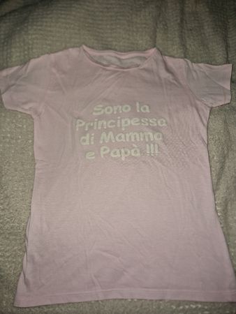 "Sono la Principessa" T-Shirt, Rosa, Gr. 4 bis 5 Jahre alt