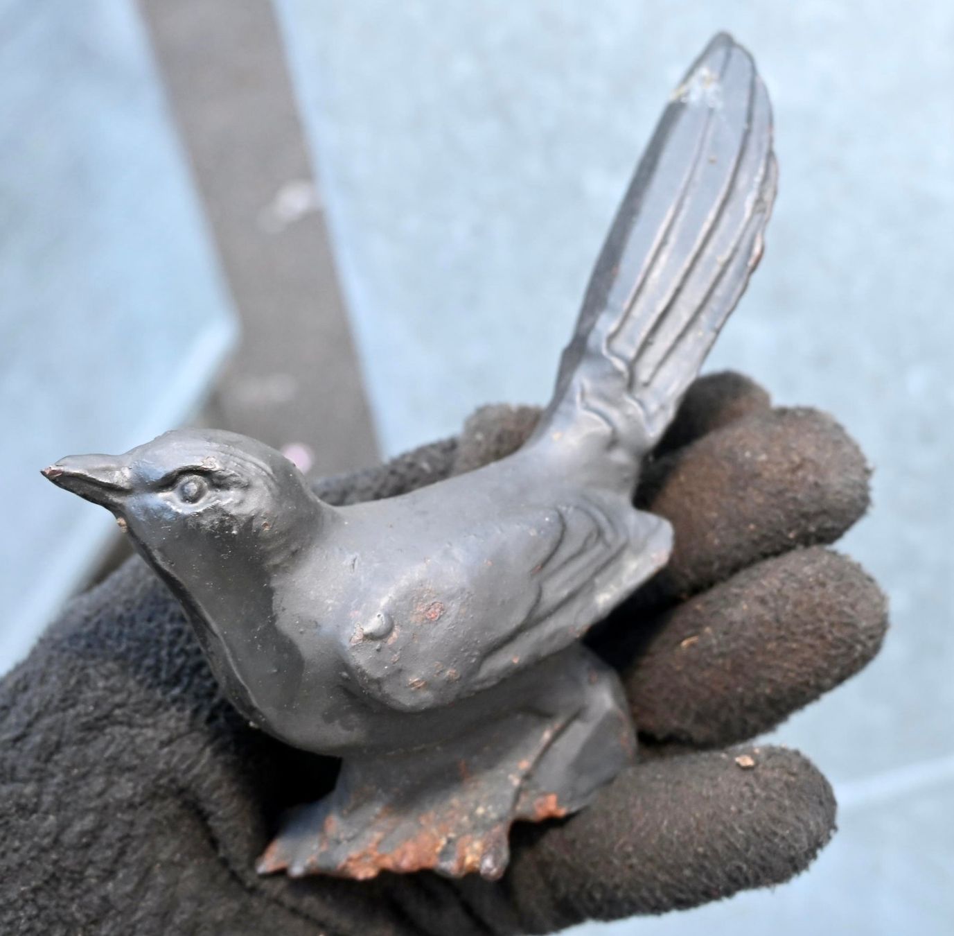 Figuren: alter GUSSEISEN Vogel gartenfigur etc B – Gebraucht aus Pfaffhausen von mono_rec 1