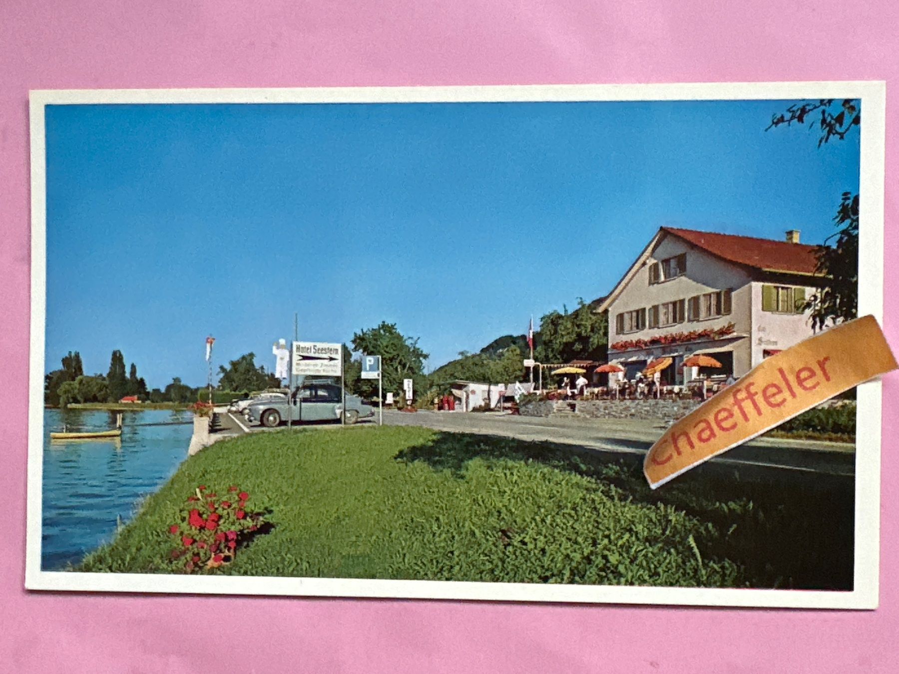 Cartoline postali: Hotel-Café Seestern, Berlingen / TG – Usato da Zürich venduto da Chaeffeler