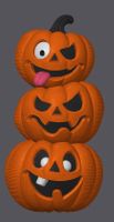 Lustige Halloween-Kürbisfamilie