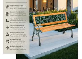 Gartenbank Marina 2-Sitzeraus Holz und Gusseisen124 x