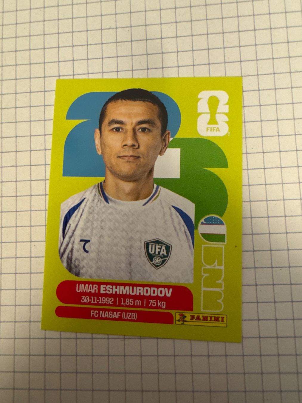 Panini Carte collezionabili: Panini Sticker WM 2026, UZB 5 Umar Eshmurodov – Nuovo (secondo la descrizione) da Winterthur venduto da mathis-spielsteine