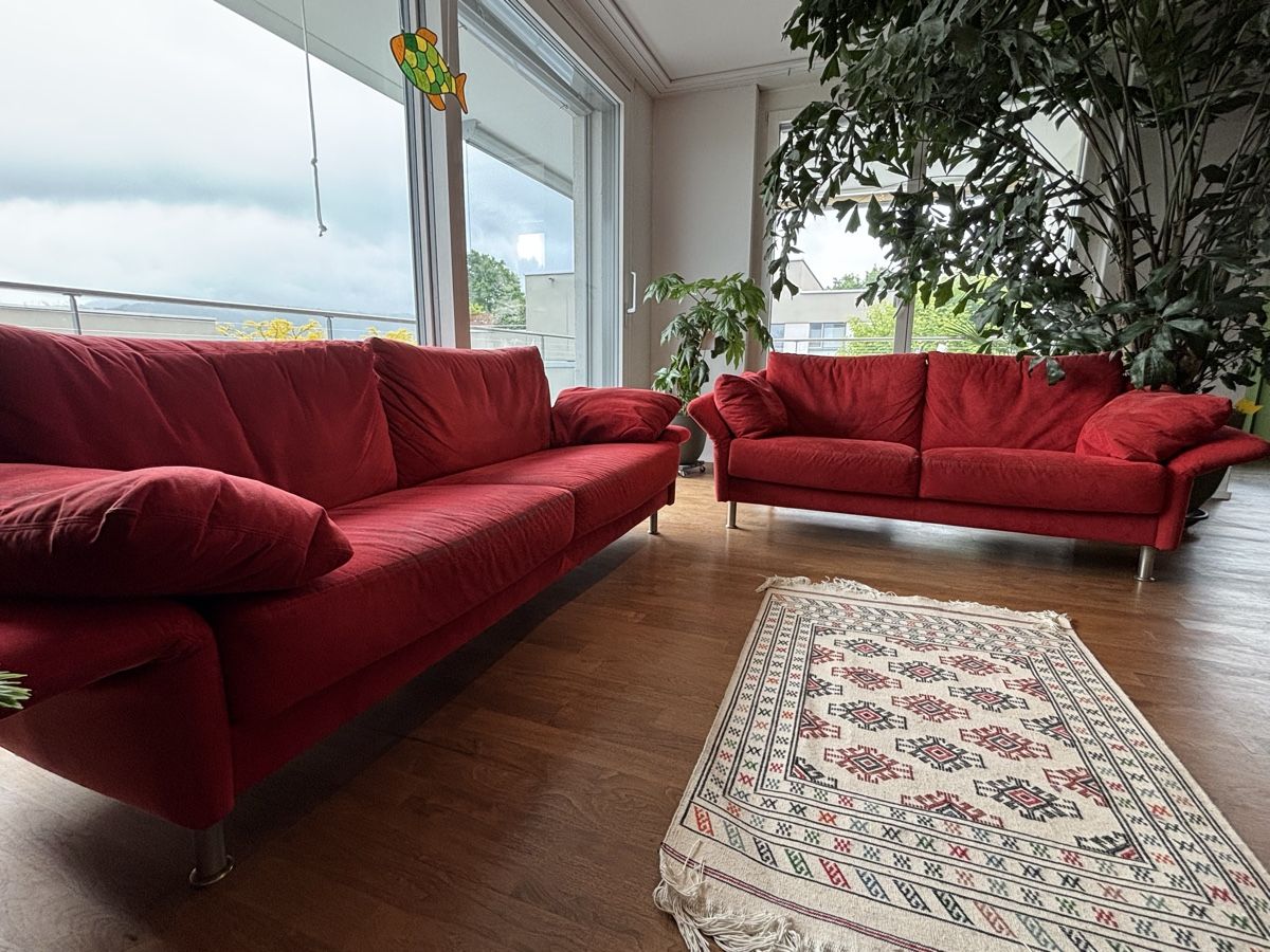 Divani: Rote Ledersofa superbequem – Usato da Emmenbrücke venduto da claudiobr 3
