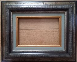 joli cadre moderne, gris argenté et vert clair 16.5x24.5 cm