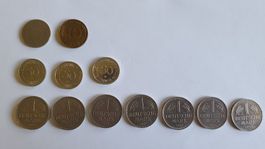 12 Stk. DM Deutsche Mark Münzen und Pfennig 1876-1990