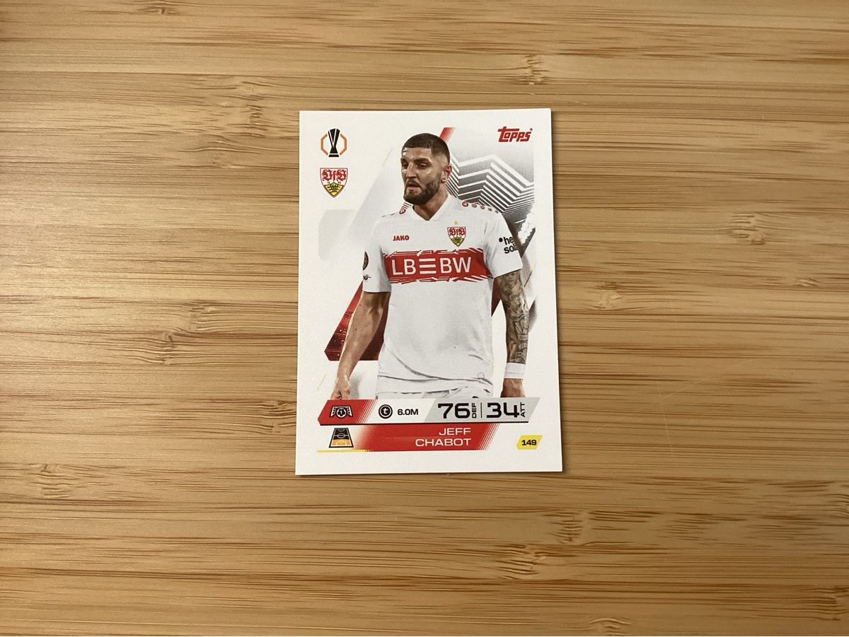 Topps Carte collezionabili: Topps Match Attax Card - Jeff Chabot - VFB Stuttgart – Usato da Steinhausen venduto da WillemV