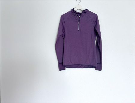 💪Lila Langarm Sport Pulli Pullover Kapuzen Hoodie Gr. S