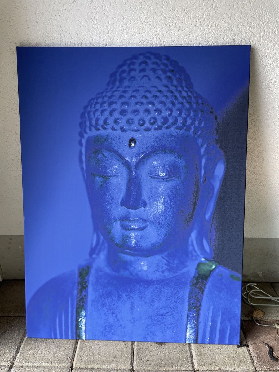 Foto & Immagini: Buddha-Leinwandbild in Blau… – Usato da Reigoldswil venduto da tho_td6x