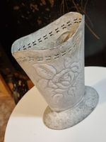 Vintage Übertopf / Vase mit Rose (Shabby Chic, Provence Stil