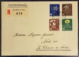 B308) J129-32, FDC Pro Juventute 1949 Kt. 165.-
