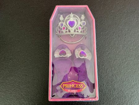 Costume set princesse chaussures couronne bijoux - Neuf