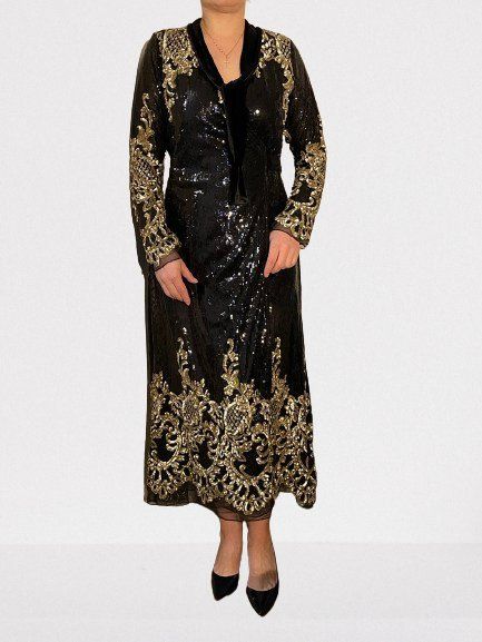 Kleider: Robe de soirée avec paillettes"Nidodileda" Taille 38-40 – Neu (gemäss Beschreibung) aus Genève von TradeCH