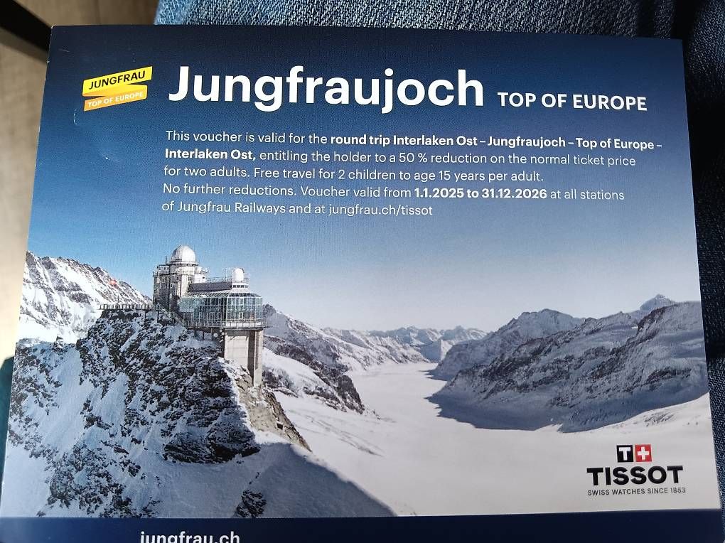 Buoni: Gutschein Jungfraujoch Halber Preis – Nuovo (secondo la descrizione) da Basel venduto da THZBS