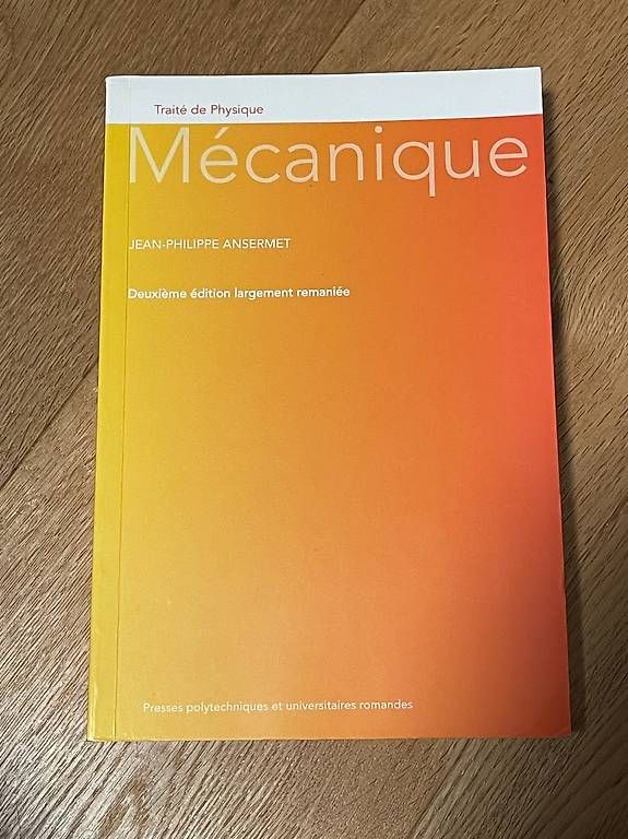 Libri: Mécanique - Jean-Philippe Ansermet – Usato da Murten venduto da dhade 1