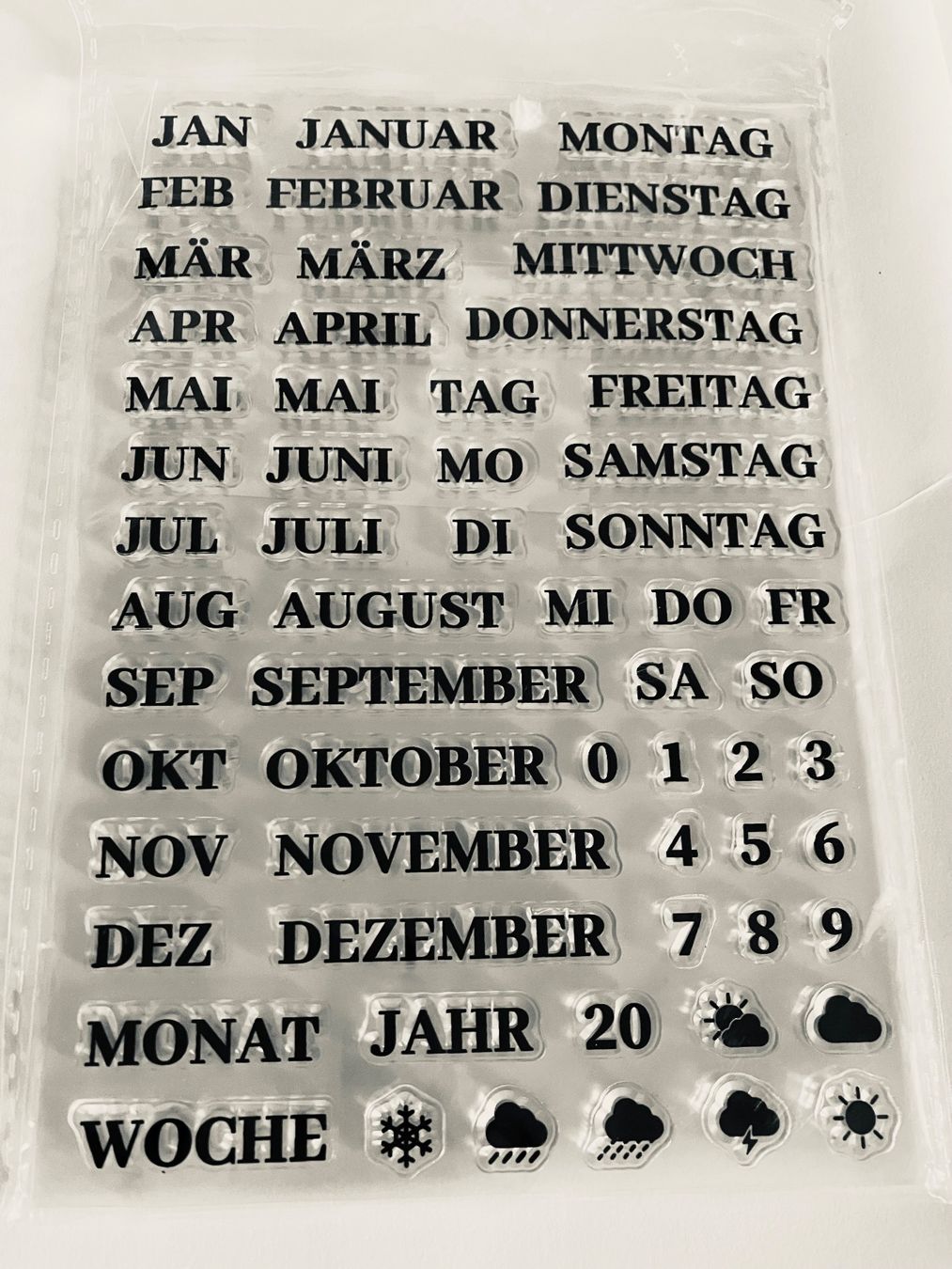 Timbri: Neues Set  Motivstempel Kalender – Nuovo e nell'imballaggio originale da Effretikon venduto da wenuss