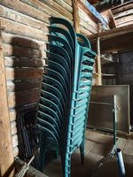 15x Gartenstuhl stapelbar grün