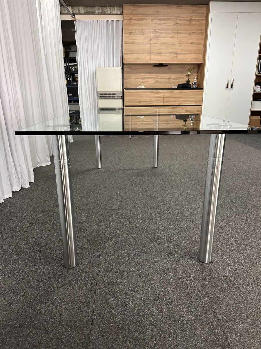 Team7 Tavoli: Hutter Designer Glastisch Chromstahl modern pflegeleich – Usato da Luzern venduto da Emelie77 1