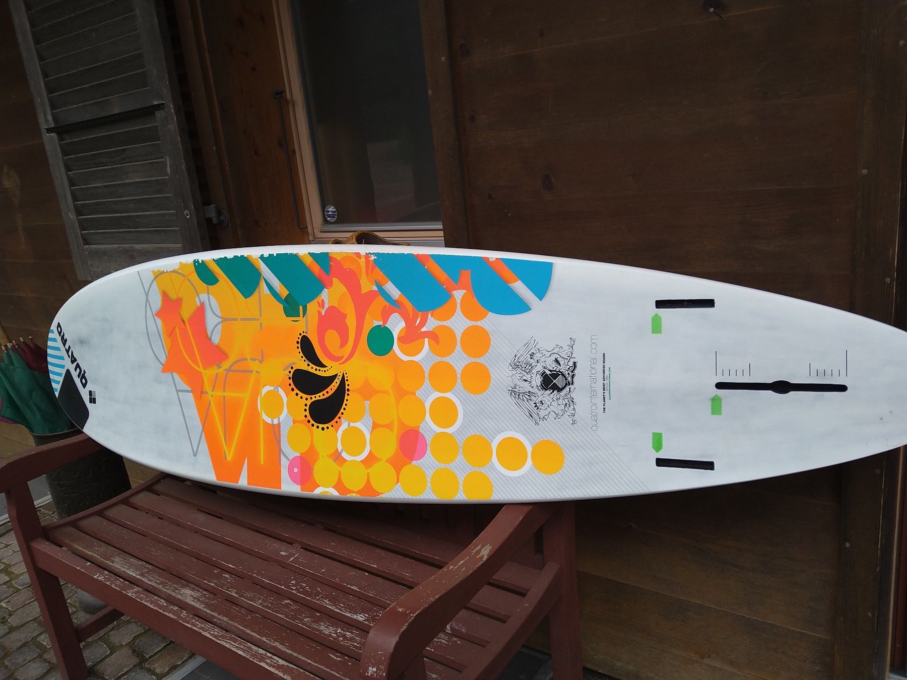 Tavole da surf e di nuoto: Quatro Pyramid Thruster Windsurfbrett neuwertig – Usato da Wichtrach venduto da wildpigwomen12 2