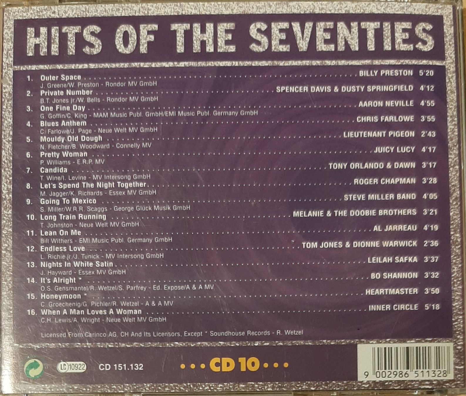 CDs: Hits Of The 70's CD10, Pop & Rock Compilation Sampler – Gebraucht aus Schönenberg TG von Gregordini 1