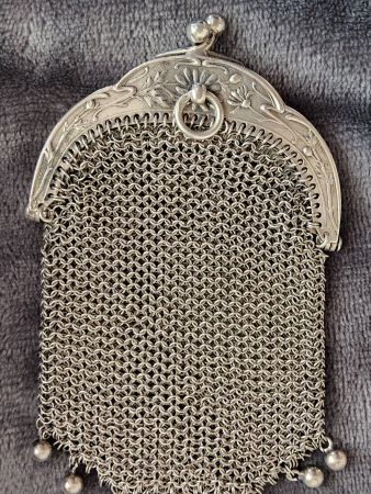 Antike Geldbörse Silber Jugendstil Art Nouveau